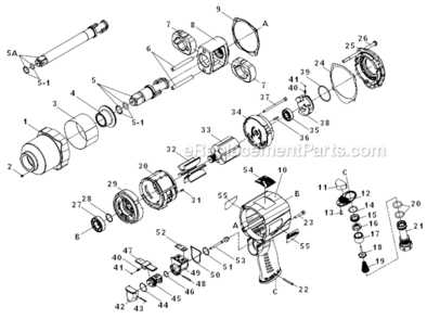 Part Location Diagram of 2050524443 Chicago Pneumatic Bearing